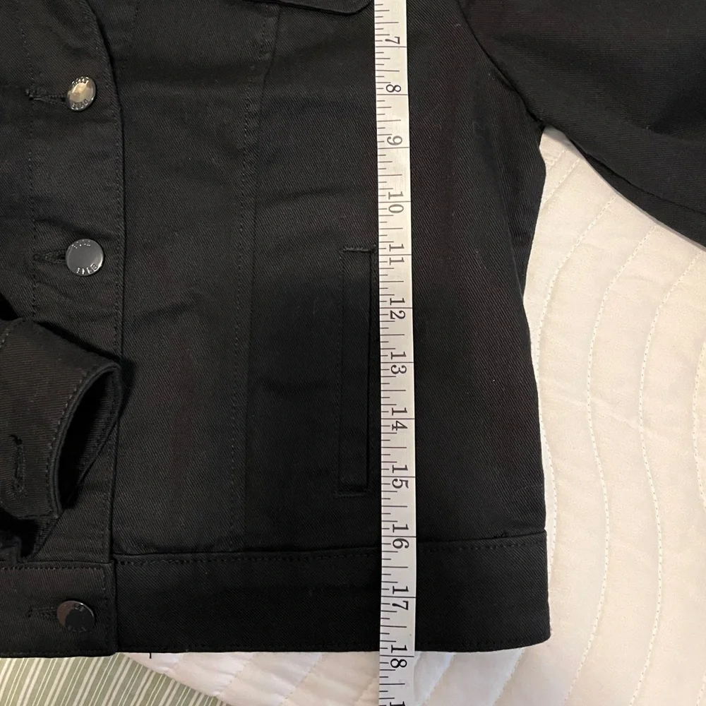 Elle Black Women's Denim Jacket, Small - Picture 9 of 10